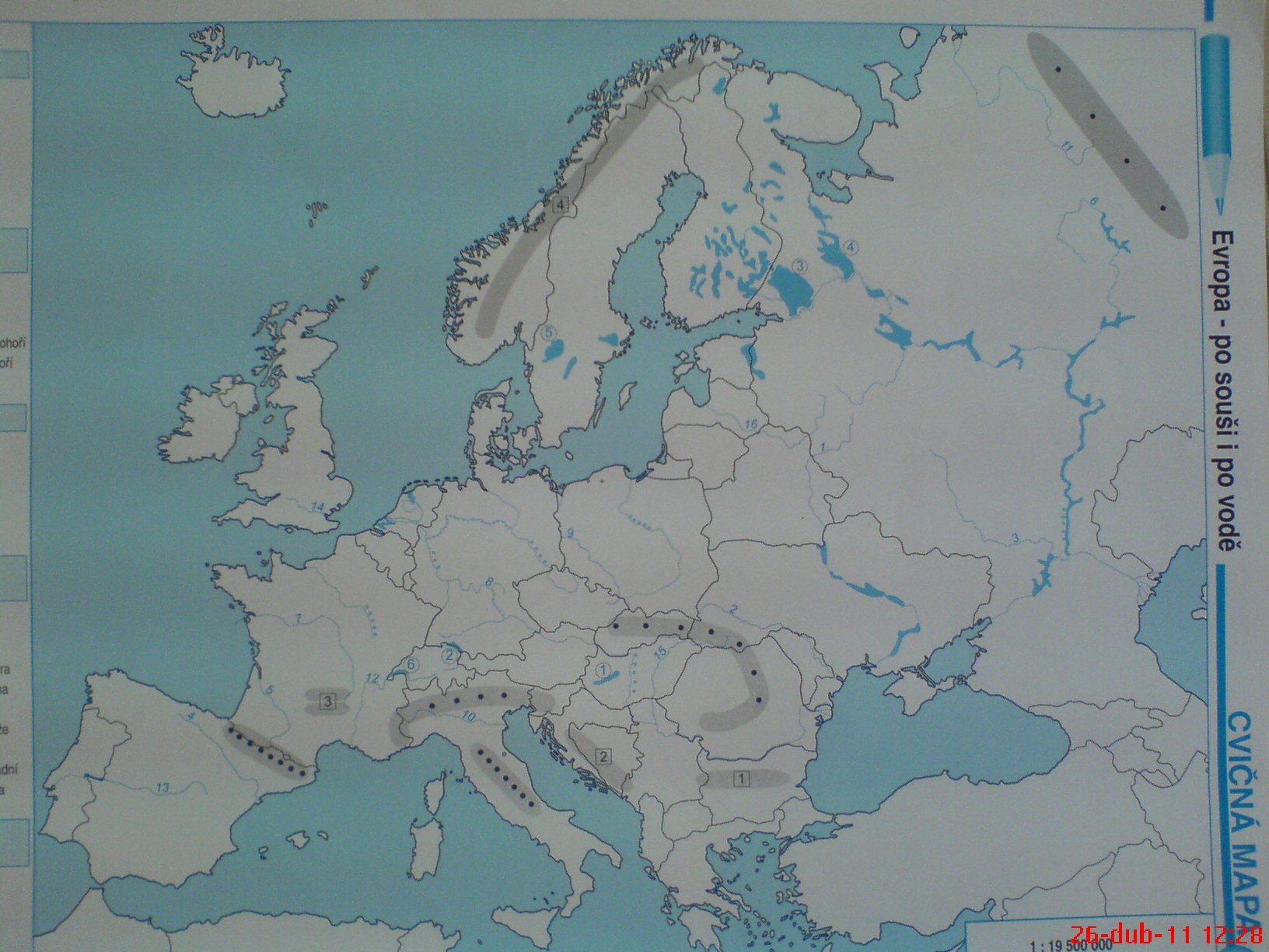 Slepá mapa Evropy